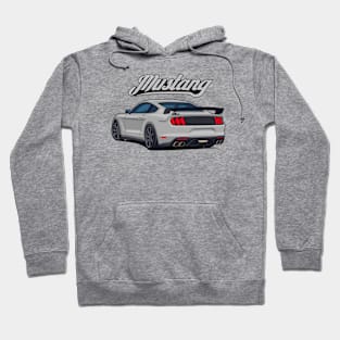 Rear Car Mustang grey Hoodie